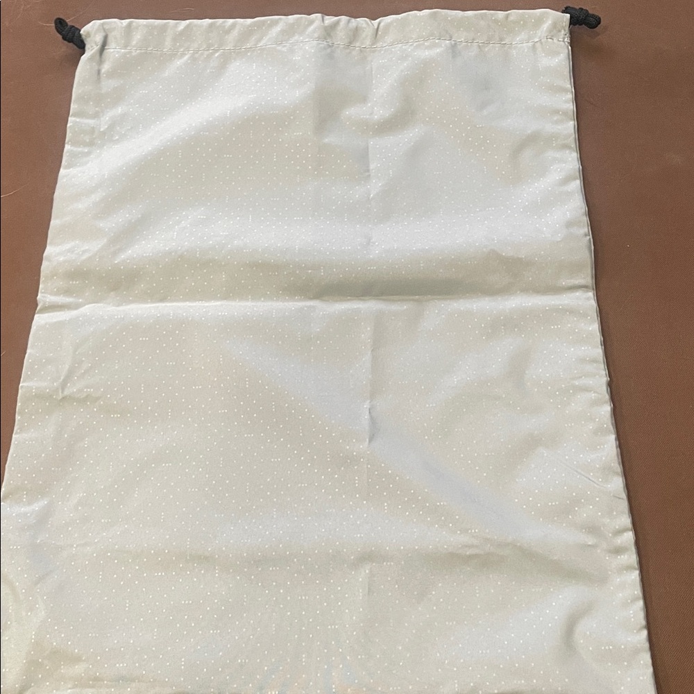 Monos Gray Large Vinyl Drawstring Dust Bag NWOT